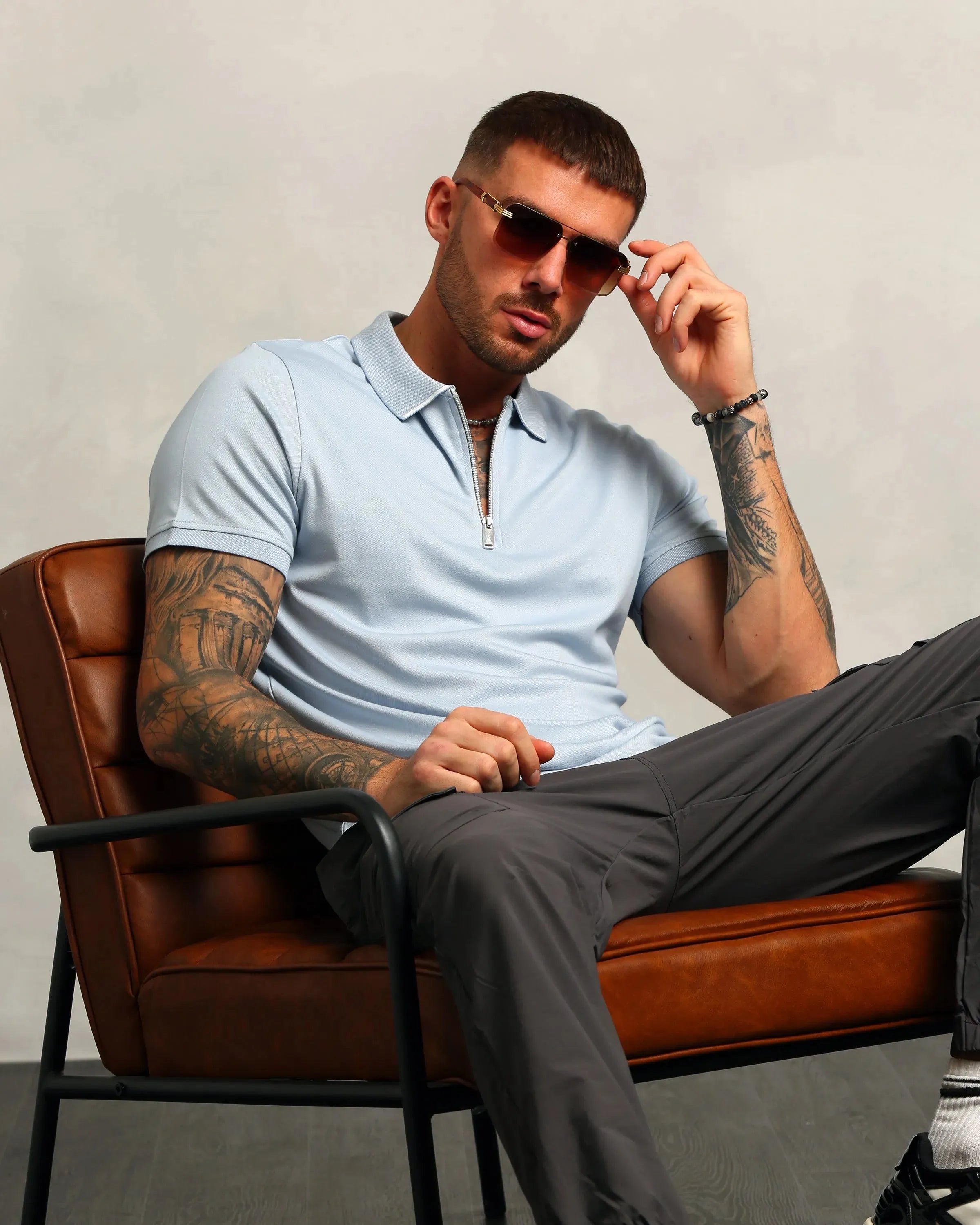 Studio A Clothing - Men's Baby Blue Polo (Tom)