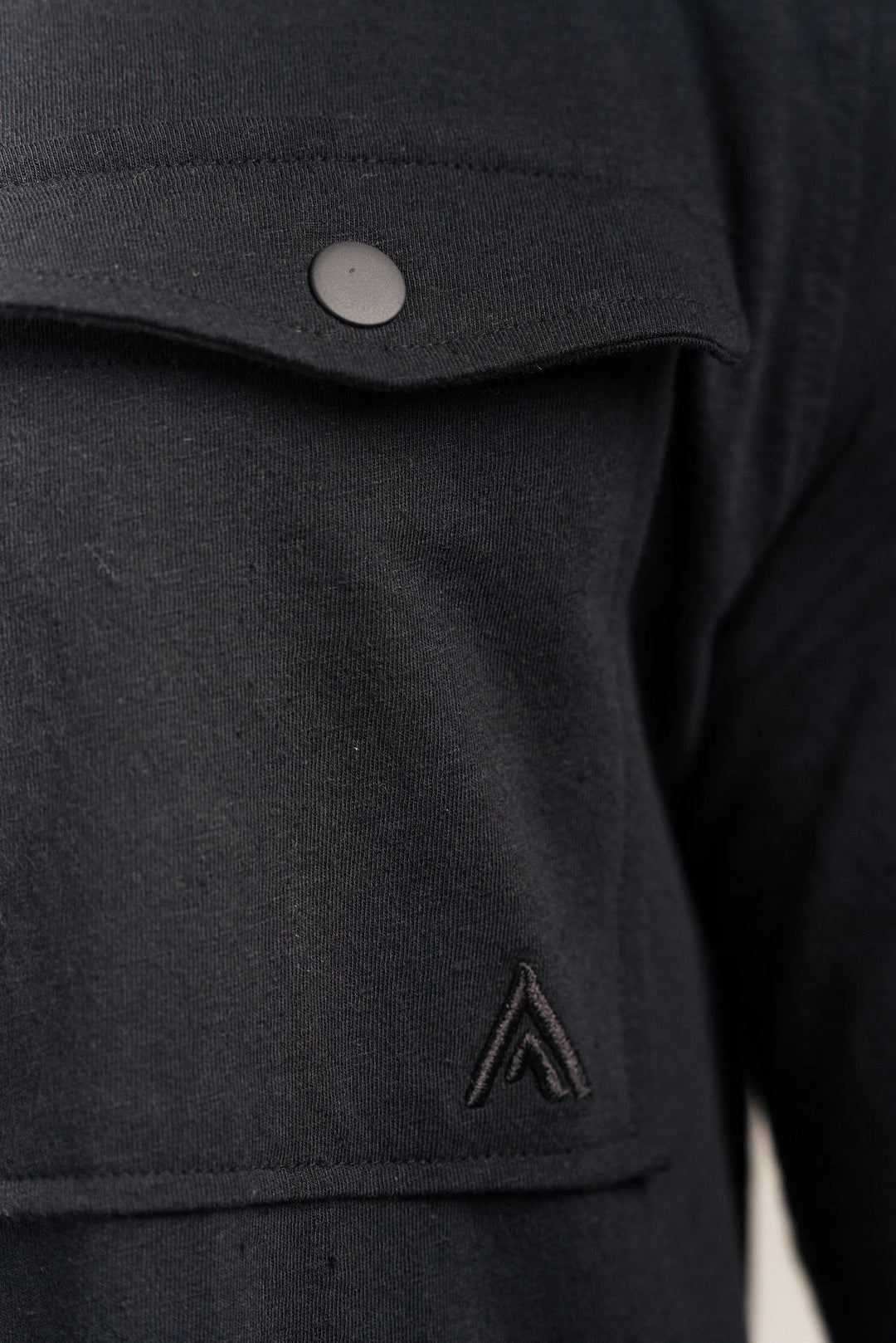 Linen Blend Overshirt Black