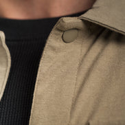 Linen Blend Overshirt Khaki