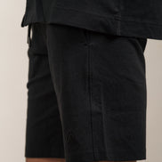 Linen Blend Shorts Black