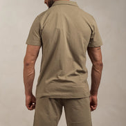 Linen Blend Shorts Khaki