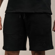 Popcorn Textured Shorts Black
