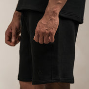 Popcorn Textured Shorts Black
