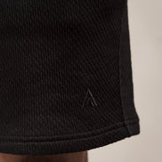 Popcorn Textured Shorts Black