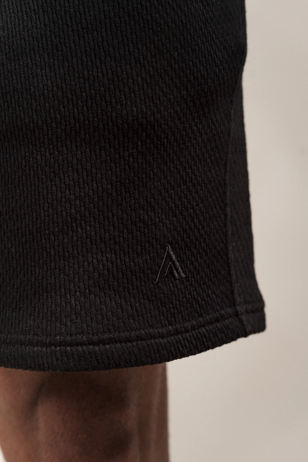 Popcorn Textured Shorts Black