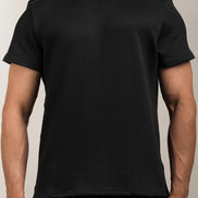 Popcorn Textured T-Shirt Black