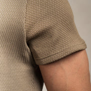 Popcorn Textured T-Shirt Khaki
