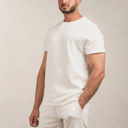 Popcorn Textured T-Shirt White