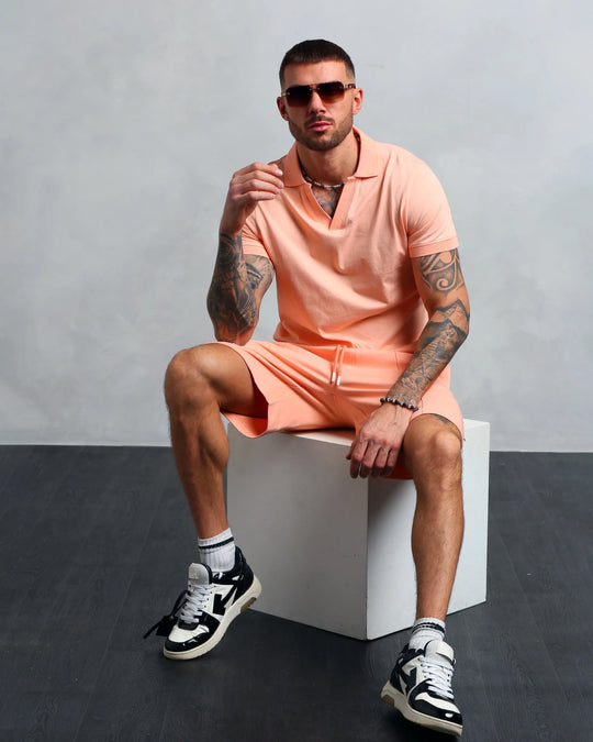 Studio A Clothing - Men's Peach Polo (Sean)