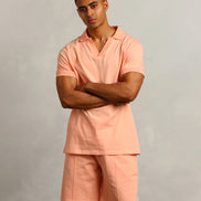 Studio A Clothing - Men's Peach Polo (Sean)