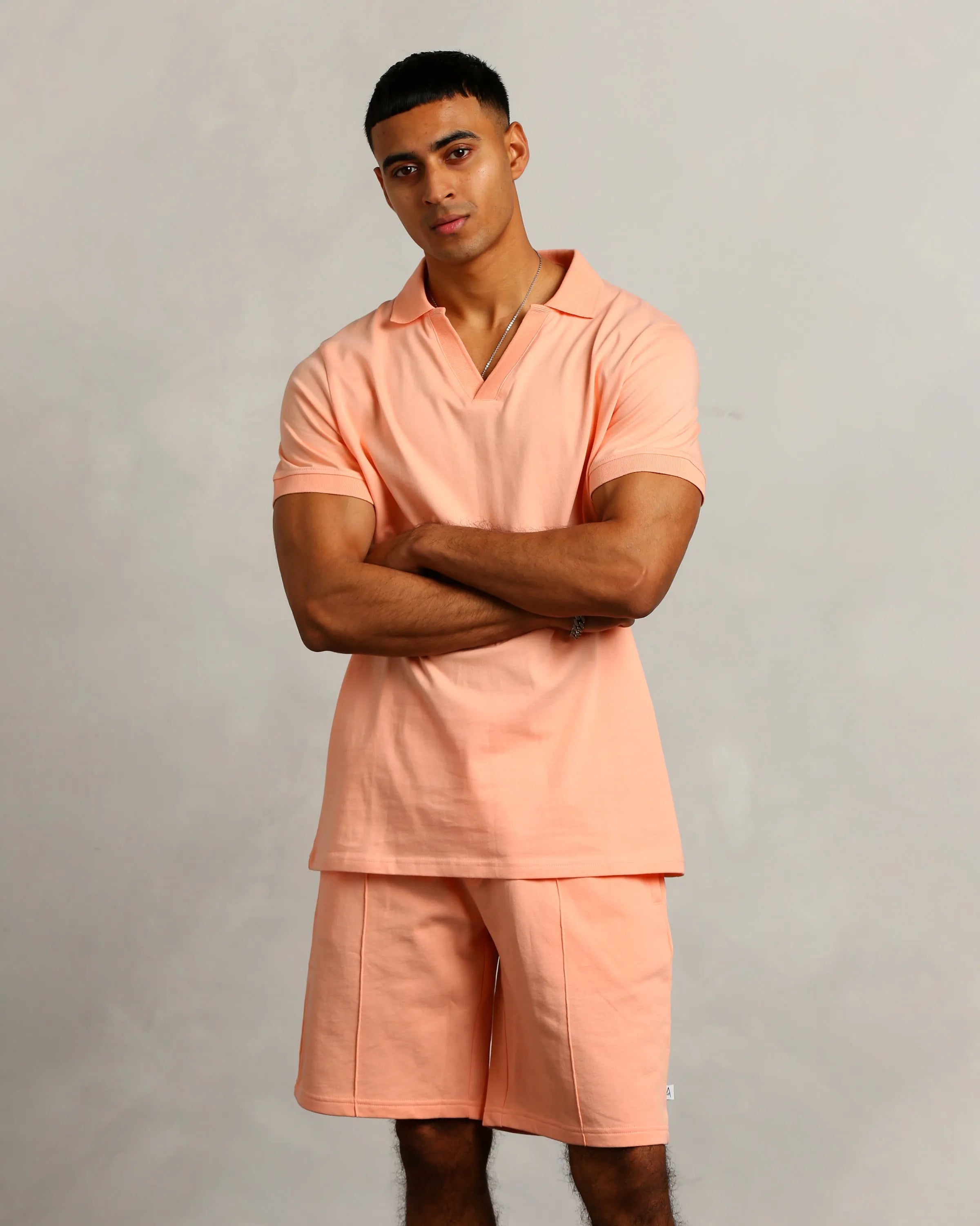 Studio A Clothing - Men's Peach Polo (Sean)