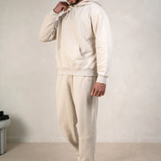 Mens Brushed Hoodie - Cream, Men's Hoodie