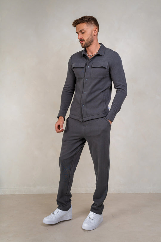 Mens Jersey Twill Shackets - Dark Shadow, Mens Jacket