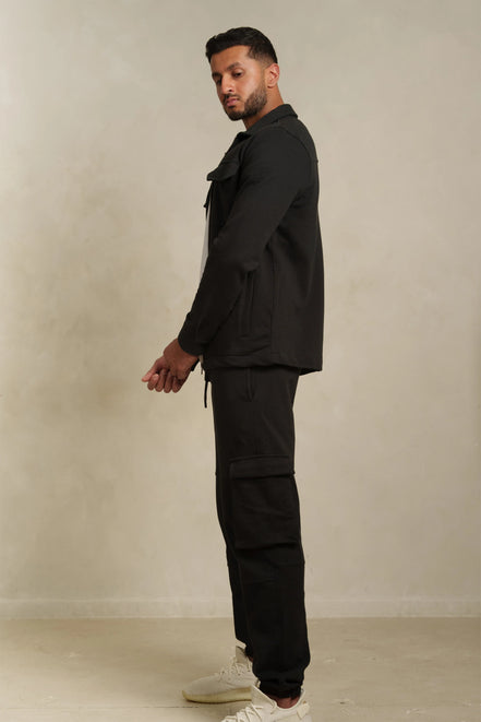 The Black Cargo Joggers