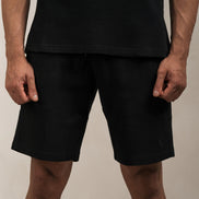 Waffle Textured Shorts Black