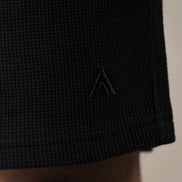 Waffle Textured Shorts Black