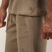 Waffle Textured T-Shirt Khaki