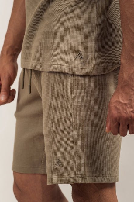 Waffle Textured T-Shirt Khaki