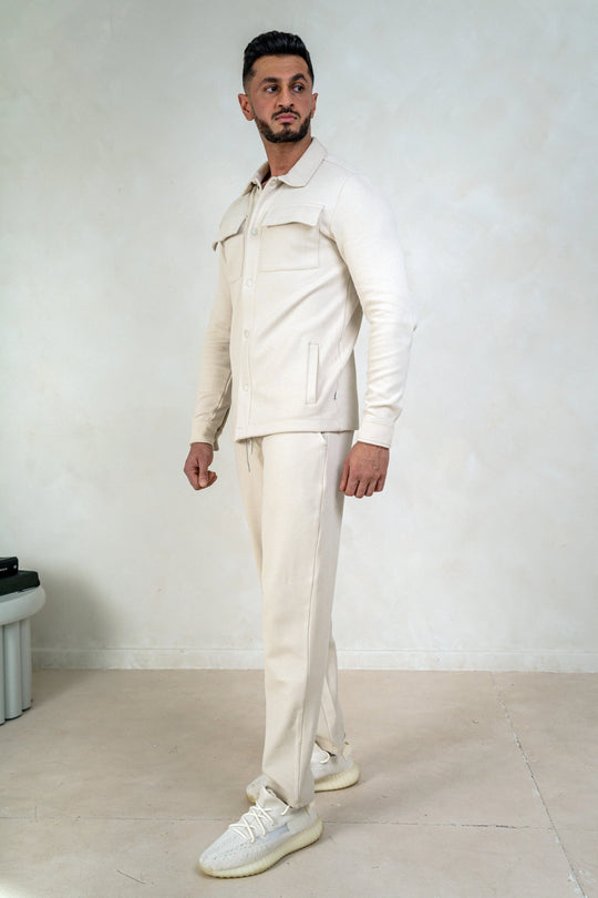Mens Jersey Twill Bottoms - Cream, Mens Joggers